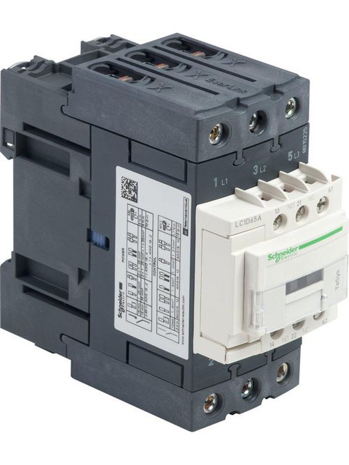Product image for Square D LC1D65AM7 220 VAC 65 Amp 3-Pole 1NO 1NC Screw Terminal Full Voltage Non-Reversing IEC Contactor