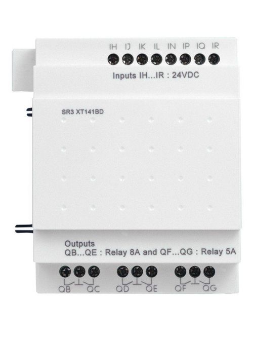 Product image for Square D SR3XT141FU 100 to 240 VAC 14-I/O PLC Discrete Extension Module