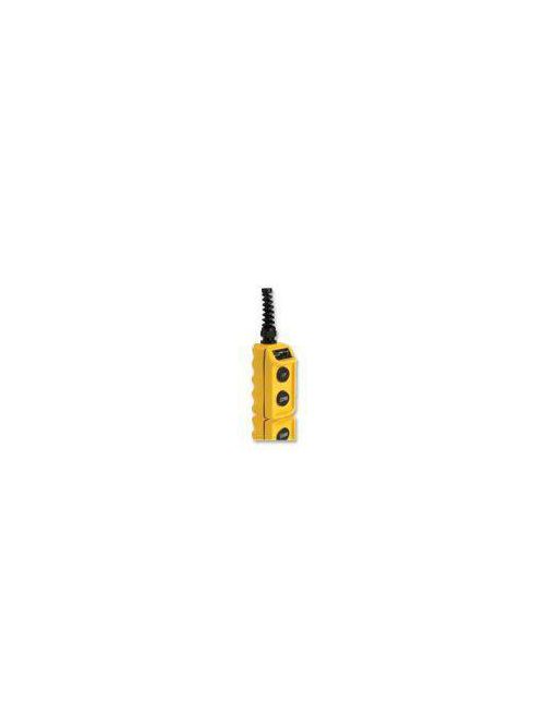 Product image for Square D 9001BW91YU 600 VAC/VDC 5 Amp 2NO 2NC Yellow Thermoplastic NEMA 1/3/3R/4/4X 2-Button 1-Speed Pendant Station