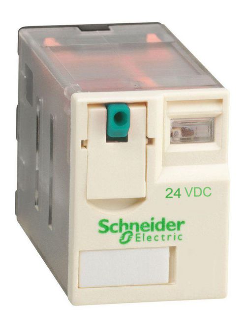 Product image for Square D RXM2AB1BD 24 VDC 12 Amp 2CO DPDT Din Rail/Panel Mount Miniature Plug-In Relay