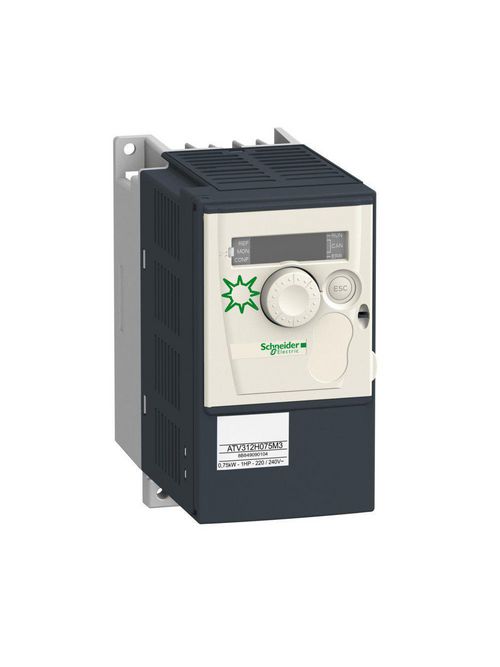 Product image for Square D ATV312H055M3 240 VAC 0.75 Hp 3-Phase Open Type Variable Speed Drive
