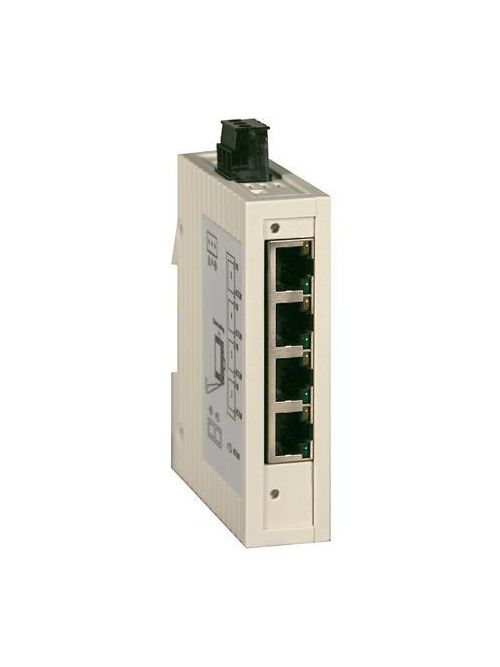 Product image for Square D TCSESU053FN0 24 Volt 2.2 W RJ45 Shielded Connector 35 mm Din Rail Mount Unmanaged Ethernet Switch