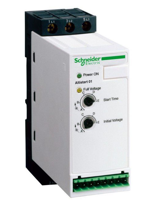 Product image for Square D ATS01N109FT 400 Volt 9 Amp 4 Hp 3-Phase IP20 Soft Starter