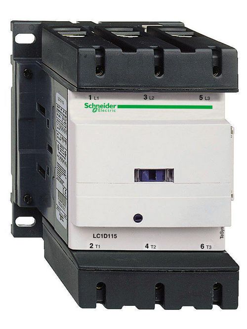 Product image for Square D LC1D115U7 600 VAC 15 Amp 3-Pole 1NO 1NC Screw Terminal Full Voltage Non-Reversing IEC Contactor