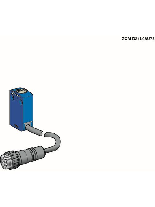 Product image for TES ZCMD21L2 Limit switch body, Limit switches XC Standard, ZCMD, 1NC+1 NO, silver, snap action, connection, 2 m