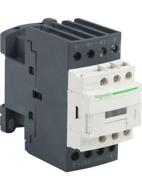 Product image for Square D LC1D258F7 600 VAC 25 Amp 4-Pole 1NO 1NC Screw Terminal Full Voltage Non-Reversing IEC Contactor