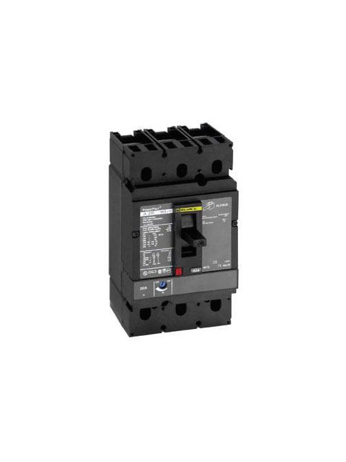 Product image for Square D JJL36250SALU 3-Pole 250 Amp 600 Volt Thermal Magnetic Molded Case Circuit Breaker