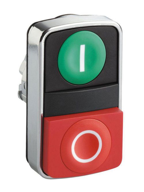 Product image for Square D ZB4BL7341 22 mm Green/Red Round Flush Momentary Push Button Operator