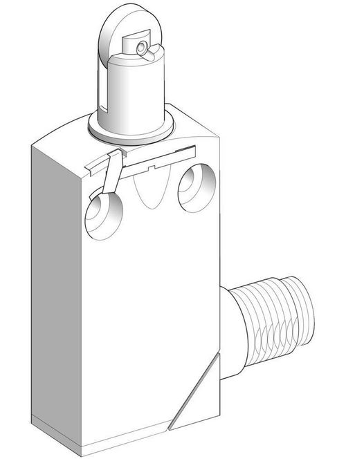 Product image for TES XCMD2102C12 Limit switch, Limit switches XC Standard, XCMD, steel roller plunger, 1NC+1 NO, snap, M12