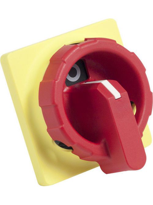 Product image for Square D KCD1YZ 60 x 60 mm Red/Yellow Front Plate and Rotary Handle