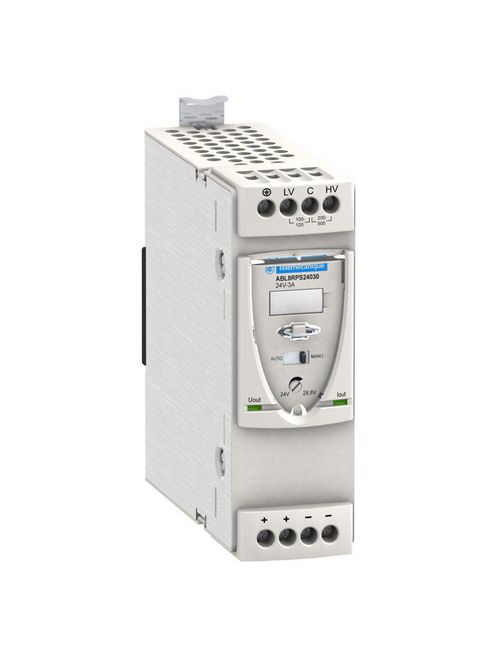 Product image for Square D ABL8RPS24030 200 to 500 VAC Input 24 VDC Output 3 Amp 1-Phase Switch Mode Power Supply