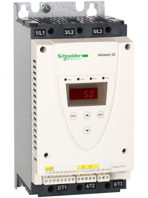 Product image for Square D ATS22D17S6U 110 VAC 17 Amp 5.5 kW Soft Starter