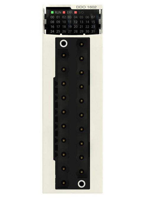 Product image for Square D BMXDDO1602H 0.5 Amp 24 VDC Output DC PLC Discrete Output Module