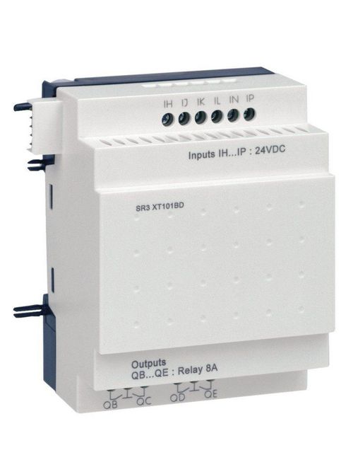 Product image for Square D SR3XT101BD 24 VDC 10-I/O PLC Discrete Extension Module