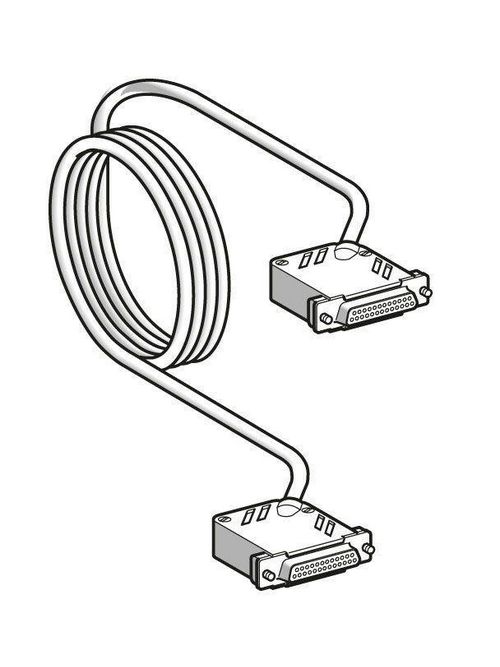 Product image for Square D TSXCAP030 3 m 25-Way SUB-D Connector Connection Cable