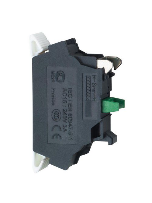 Product image for Square D ZBE1025 22 mm 1NC Standard Single Push Button Contact Block