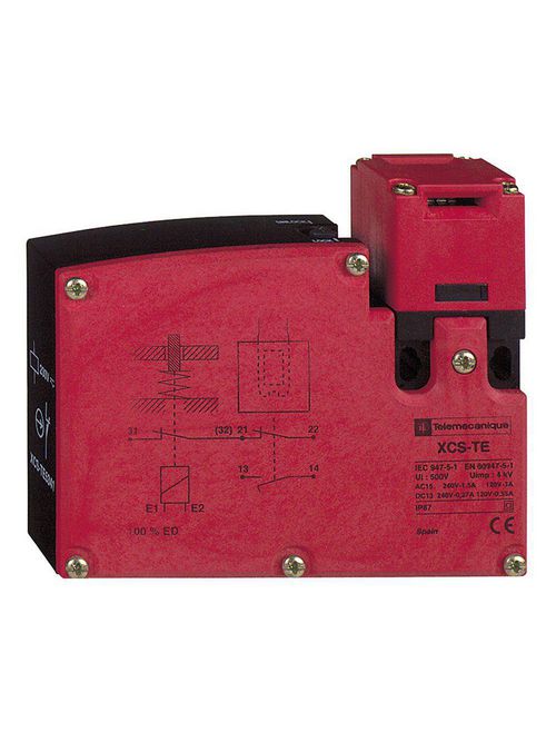 Product image for TES XCSTE7311 Safety switch, TES Safety switches XCS, plastic XCSTE, 2 NC, slow break, 1 entry tapped Pg 11, 24 V