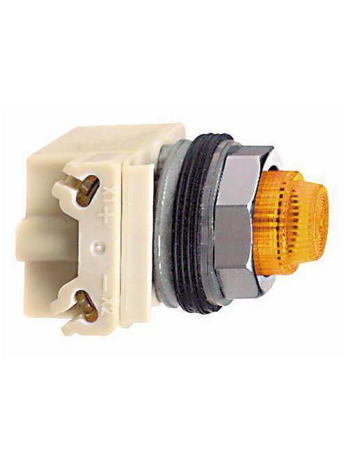 Product image for Square D 9001KP38LYA31 30 mm 120 VAC/VDC Yellow Lens Metal Bezel LED Standard Round Pilot Light