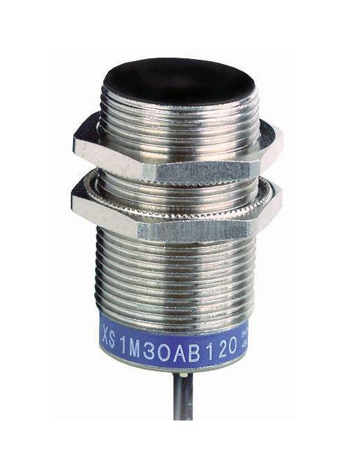 Product image for TES XS1M30AB120 Inductive proximity sensors XS, inductive sensor XS1 M30, L50mm, brass, Sn10mm, 12...24 VDC, cable 2 m