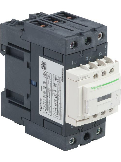 Product image for Square D LC1D40AT7 480 VAC 40 Amp 3-Pole 1NO 1NC Screw Terminal Full Voltage Non-Reversing IEC Contactor