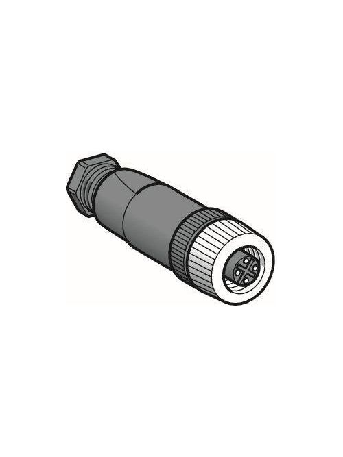Product image for TES XZCC12FDM40B Female, M12, 4 pin, straight connector, cable gland Pg 7