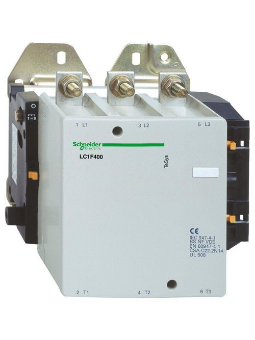 Product image for Square D LC1F400M7 600 VAC 400 Amp IEC Contactor Plus Options