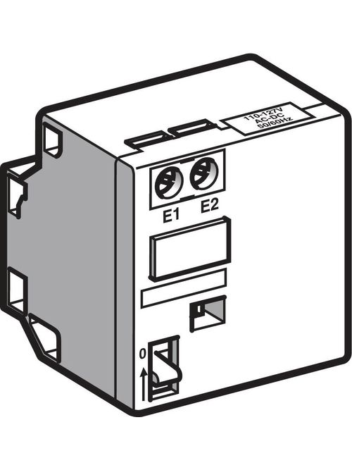 Product image for Square D LA6DK20F 110/127 VAC/VDC Front Mount Mechanical Contactor Latch Block