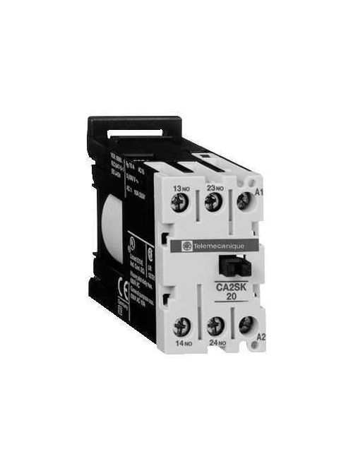 Product image for Square D CA3SK11JD 240 VDC 12 VDC 10 Amp 2.2 W 2-Pole 1NO 1NC IP2X IEC Control Relay