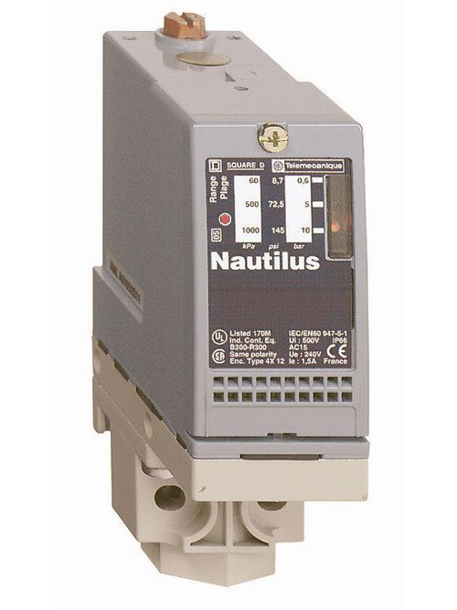 Product image for TES XMLA020A2S11 pressure switch XMLA 20 bar - fixed scale 1 threshold - 1 C/O