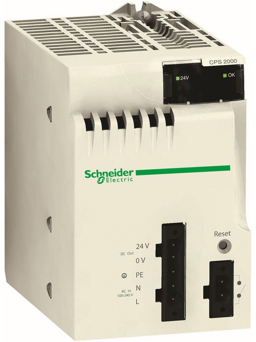 Product image for Square D BMXCPS2000 100 to 240 Volt 0.7 Amp 20 W AC PLC Power Supply Module