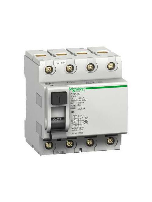 Product image for Square D 60995 4-Pole 63 Amp 30 mA AC SIE 240/480 Volt Ground Fault Protector