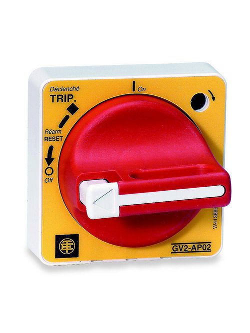 Product image for Square D GV2AP02 IP54 Red Handle Manual Switch Padlockable External Operator