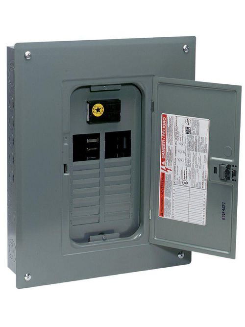 Product image for Square D QO120M100C 120/240 VAC 100 Amp 1-Phase 3-Wire 20-Circuit NEMA 1 Convertible Main Breaker Load Center