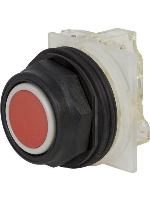 Product image for Square D 9001SKR1RH13 30 mm 600 VAC Momentary 1NO 1NC Red Lens Plastic Bezel Non-Illuminated Push Button