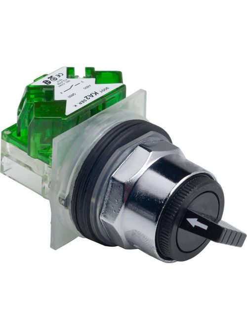 Product image for Square D 9001KS11BH5 30 mm 10 Amp 600 VAC/VDC 1NO 2-Position Round Knob Non-Illuminated Selector Switch