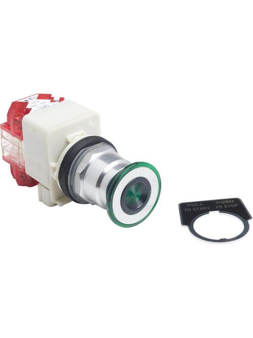 Product image for Square D 9001KR8P1GH25 30 mm 10 Amp 600 Volt Push Button