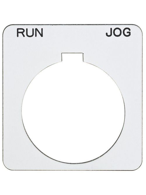 Product image for Square D 9001KN248WP 1.75 Inch Plastic Black Run-Jog Square Push Button Standard Legend Plate