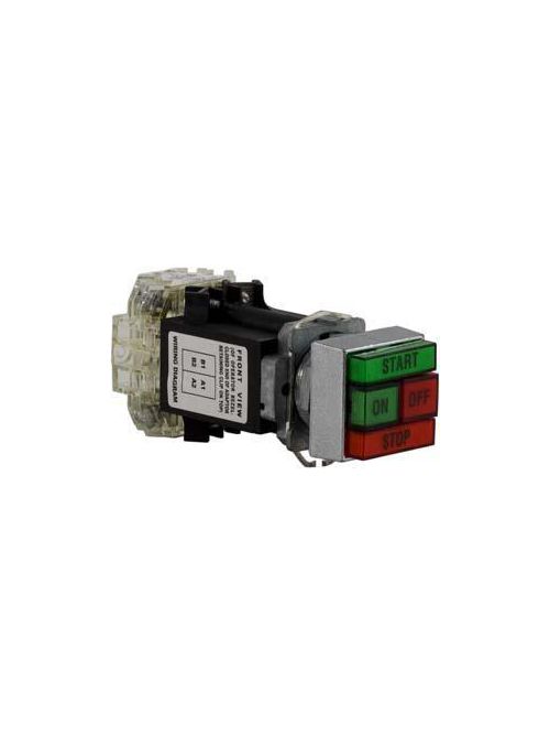 Product image for Square D 9001KXRL121 30 mm Green/Red Body Momentary Extended Push Button Operator