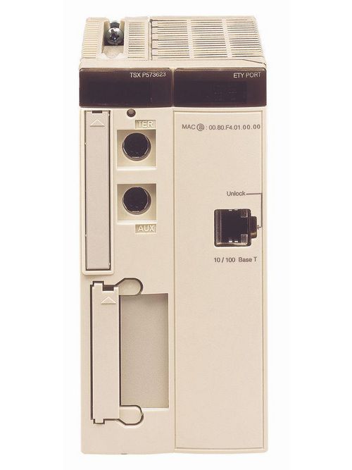 Product image for Square D TSXP572634M 16-Rack 1024-Discrete 80-Analog I/O Programmable Automation Processor