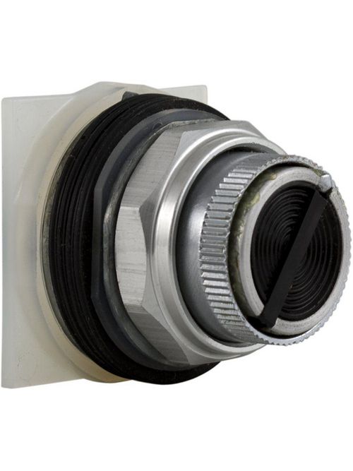 Product image for Square D 9001KQ11B 30 mm Black Body Metal Bezel Button 2-Position Selector Push Button Operator