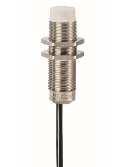 Product image for TES XS218SAMAL2 Inductive proximity sensors XS, inductive sensor XS2 M18, L60mm, stainless, Sn12mm, 24...240VAC/DC, cable 2 m