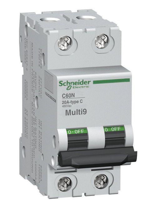Product image for Square D MG24518 2-Pole 3 Amp 480 Star/277 Volt Thermal Magnetic Supplementary Protector