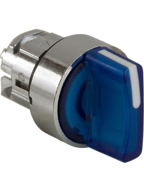 Product image for Square D ZB4BK1563 22 mm 3-Position Blue Momentary/Maintained/Momentary Lever Illuminated Selector Switch Operator