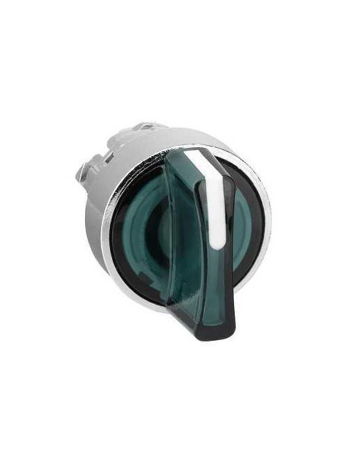 Product image for Square D ZB4BK1833 22 mm 3-Position Green Maintained/Maintained/Momentary Lever Illuminated Selector Switch Operator