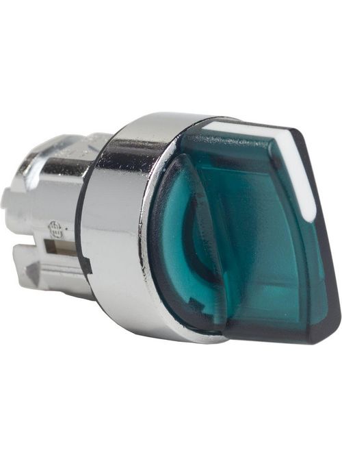 Product image for Square D ZB4BK1733 22 mm 3-Position Green Momentary/Maintained/Maintained Lever Illuminated Selector Switch Operator