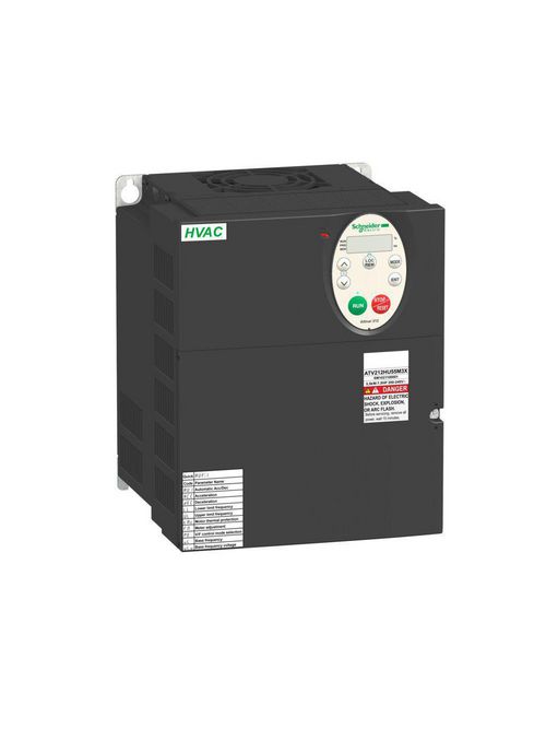Product image for Square D ATV212HU55M3X 200 to 240 VAC 7.5 Hp 3-Phase Open Type Variable Speed Drive