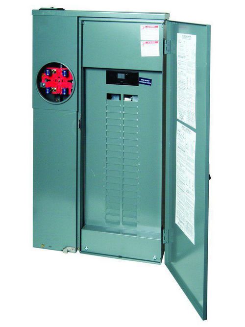 Product image for Square D SC40M200S 120/240 VAC 200 Amp 1-Phase Overhead/Underground Service Ring Type Combination Meter Main