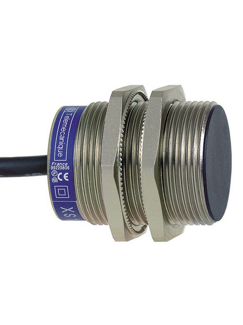 Product image for TES XS1N30PA349 Inductive proximity sensors XS, inductive sensor XS1 M30, L43mm, brass, Sn20mm, 12...24 VDC, cable 2 m