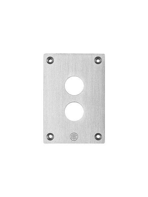 Product image for Square D XAPE302 2.83 x 4.13 Inch NEMA 4/13 2-Hole Anodized Aluminum Push Button Drilled Flush Plate
