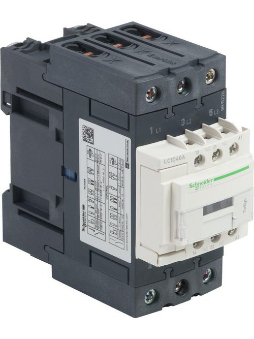 Product image for Square D LC1D40AB7 24 VAC 40 Amp 3-Pole 1NO 1NC Screw Terminal Full Voltage Non-Reversing IEC Contactor
